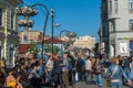 Moscow, Russia -may 14.2016. People at the festival Moscow spring in Klimentovsky Lane