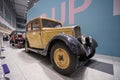 MOSCOW, RUSSIA - MAY 3, 2021: peugeot 201 br at an exhibition of retro cars at Domodeovo international airport