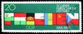 PEACE word formed from Flags, 30 Years The Warsaw Pact serie, circa 1985