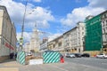 Moscow, Russia, May, 19, 2017. Moscow, reconstruction of the Garden Sadovoye Ring