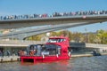 Moscow, Ship at the pier in Zaryadye Park