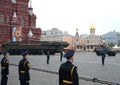 Russian thermonuclear weapon intercontinental ballistic missile Yars on parade festivities devoted to 74 anniversary of Victory Da Royalty Free Stock Photo