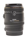Moscow, Russia, May 22, 2023: Sigma AF 70mm f 2.8 EX DG Macro Canon EF Camera photo lens Royalty Free Stock Photo