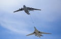 MOSCOW, RUSSIA - MAY 08: strategic missile carrier TU-160