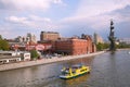 View of the Bersenevskaya embankment, the factory `Red October`, the statue of Peter the Great