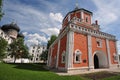 View on the Cathedral of the Intercession and the Bridge Tower on Izmailovsky Island in Moscow