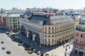 Moscow, Russia - May 20.2016. View hotel Nikolskaya in downtown from above