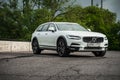 MOSCOW, RUSSIA - MAY 3, 2017 VOLVO V90 CROSS COUNTRY, front-side view. Test of new Volvo V90 Cross Country. This car is AWD SUV wi