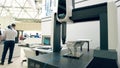 MOSCOW, RUSSIA - MAY 26, 2021. Wenzel LH 65 coordinate measuring machine in action