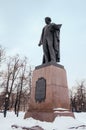 Moscow, Russia Monument to the famous painter Repin in Bolotnaya Square Royalty Free Stock Photo