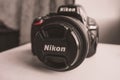 Moscow Russia - NOVEMBER 30, 2019 : DSLR Camera Brand Nikon D5100.