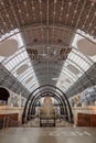 Moscow, Russia - November 28, 2018: Interior exhibition in the Space pavilion at VDNH. Modern museum of russian cosmos