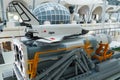 Moscow, Russia - November 28, 2018: A model of the Soviet version of the space shuttle Buran, the first spaceplane of