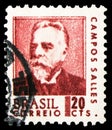 Postage stamp printed in Brazil shows Campos Salles (1841-1913), Politics serie, circa 1967