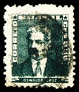 Postage stamp printed in Brazil shows Oswaldo Cruz, Portraits - Famous People in Brazil History serie, circa 1954