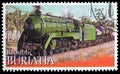 Postage stamp printed in Cinderellas shows Locomotive, Buriatia Russia serie, circa 1997