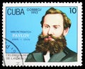 Postage stamp printed in Cuba shows Ivan Petrovich Pavlov, Nobel Laureates serie, circa 1993