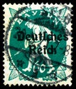 Postage stamp printed in German Realm shows Stamps of Bavaria overprinted Deutsches Reich, serie, circa 1920 Royalty Free Stock Photo