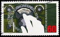 Postage stamp printed in Germany shows Hand operating Radio Dial, World Administrative Radio Conference, Geneva serie, circa 1979