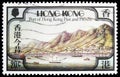 Postage stamp printed in Hong Kong shows Port of Hong Kong Past and Present, Hong Kong Harbour serie, circa 1982 Royalty Free Stock Photo