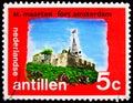 Postage stamp printed in Netherlands shows Fort Amsterdam, Saint Maarten, Tourist Attractions serie, circa 1972