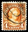 Postage stamp printed in United States shows Martha Washington (1731-1802), former First Lady of the USA, 1922-1926 Regular Issue