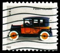 Postage stamp printed in United States shows Toy Taxicab - First Class,Toy Vehicles serie, circa 2002 Royalty Free Stock Photo