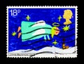 MOSCOW, RUSSIA - NOVEMBER 24, 2017: A stamp printed in Great Bri
