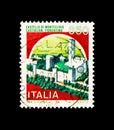 MOSCOW, RUSSIA - NOVEMBER 24, 2017: A stamp printed in Italy sho