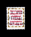 25c postage duty service, circa 1992