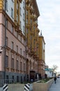 Moscow, Russia -November 2. 2017. USA Embassy on Novinsky Boulevard, 21.