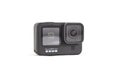 moscow  russia - Novemner 11  2020: new flagship action camera gopro hero 9 black. front view  isolated white background Royalty Free Stock Photo