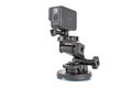 Moscow, russia - Novemner 11, 2020: new flagship action camera gopro hero 9 black on original accessory mount tripod. isolated on Royalty Free Stock Photo