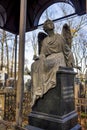 Gravestones on Donskoy monastery graveyard, tombstones