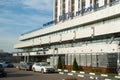 Izmailovo hotel entrance and cars in Moscow 17.10.2019