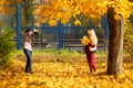 Moscow, Russia - October 14, 2018: Photographer Woman Photograph