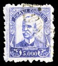 Postage stamp printed in Brazil shows Ruy Barbosa (1849-1923), Definitives - Economy and Culture serie, circa 1929