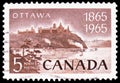 Postage stamp printed in Canada shows Ottawa, Centenary of Proclamation of Ottawa as Capital serie, circa 1965