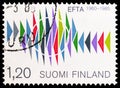 Postage stamp printed in Finland devoted to 25 Years European Free Trade Association E.F.T.A., circa 1985