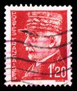 Postage stamp printed in France shows Marshal Philippe Petain (1856-1951), serie, 1.20 - French franc, circa 1942