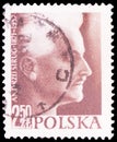 Postage stamp printed in Poland shows Andrzej Strug, circa 1957