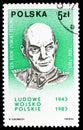 Postage stamp printed in Poland shows General Zygmunt Berling 1896-1980, Polish Peoples` Army, 40th Anniversary serie, circa 198 Royalty Free Stock Photo