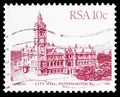 Postage stamp printed in South Africa shows City Hall, Pietermaritzburg, Definitive Issue - Buildings serie, circa 1983 Royalty Free Stock Photo