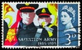 Postage stamp printed in United Kingdom shows Bandsmen and Banner, Salvation Army serie, circa 1965