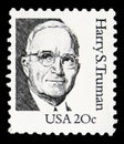 Postage stamp printed in United States shows Harry S. Truman, Great Americans serie, circa 1988