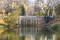 Moscow, Russia - October 05, 2019: Rastrelli grotto in Lefortovo Park in Moscow. The building of the XVIII century of brick with