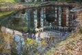 Moscow, Russia - October 05, 2019: Rastrelli grotto in Lefortovo Park in Moscow. The building of the XVIII century of brick with