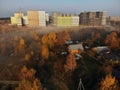 Moscow, Russia - October 19. 2018. Residential buildings built PIK is largest construction companies in Russia