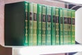 Moscow, Russia - October, 02: A row of books of Russian authors Royalty Free Stock Photo