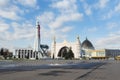 Moscow, Russia - October 05, 2019: Russian spaceship Vostok 1, monument of the first soviet rocket at VDNH. astronautics in USSR,